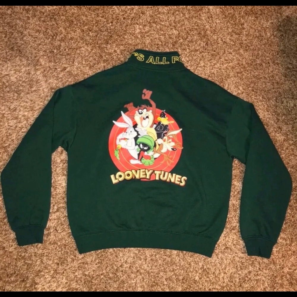Looney Tunes Crewneck Zip Up Sweatshirt